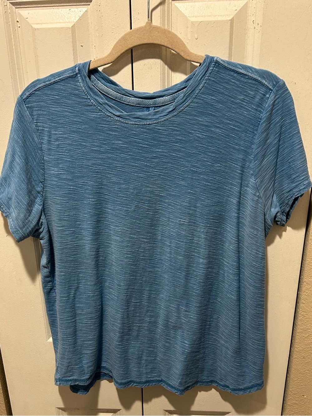 Anthropologie Pilcro Cotton Slub Tee in Mineral Blue , Large